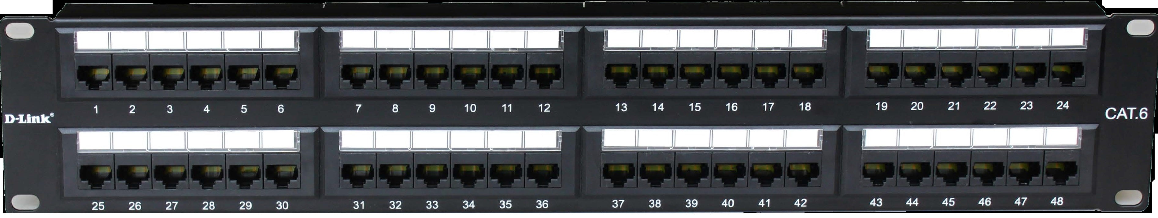 D-Link CAT6 UTP Loaded Patch Panel 24 Port 48 Port | 19 D-Link CAT6 UTP Loaded Patch Panel 24 Port 48 Port | 19